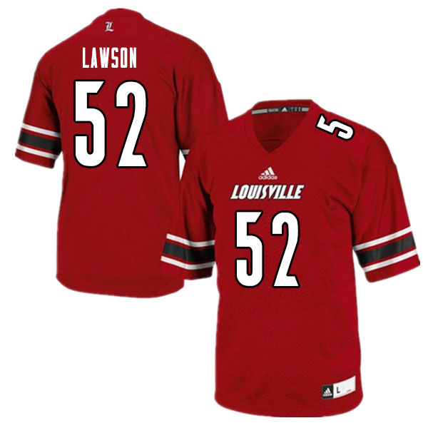 Women #52 Tim Lawson Louisville Cardinals College Football Jerseys Sale-White